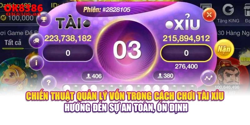 Chiến thuật quản lý vốn trong cách chơi Tài Xỉu hướng đến sự an toàn, ổn định
