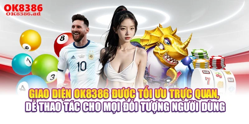 Giao diện OK8386 được tối ưu trực quan, dễ thao tác cho mọi đối tượng người dùng