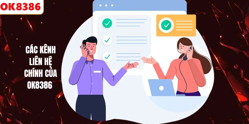 Các kênh liên hệ chính của Ok8386 